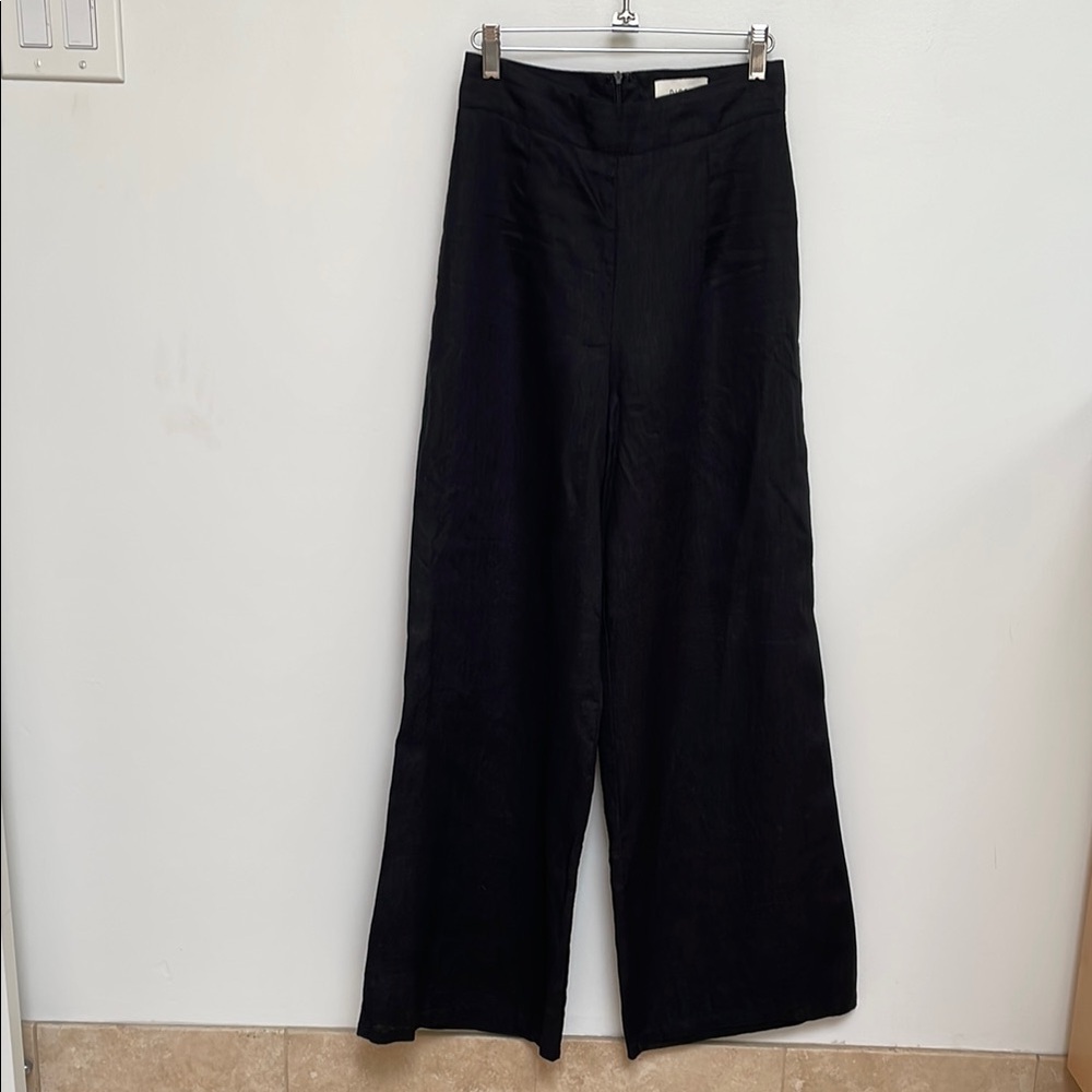 DISSH Black Wide Leg Pants High-Waisted Structured